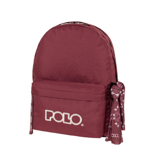 POLO ΣΧΟΛΙΚΗ ΤΣΑΝΤΑ ΣΑΚΙΔΙΟ ΠΛΑΤΗΣ ORIGINAL DOUBLE SCARF 30lt ΜΠΟΡΝΤΩ ΜΕ ΜΠΕΖ ΓΡΑΜΜΑΤΑ 901235 3324