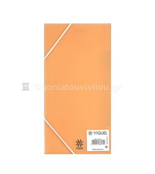 VIQUEL ΔΙΑΦΑΝΟ ΠΛΑΣΤΙΚΟ ΝΤΟΣΙΕ ΜΕ ΛΑΣΤΙΧΟ PROPYSOFT 12x23,5cm ΠΑΣΤΕΛ ΠΟΡΤΟΚΑΛΙ 16813506