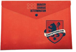 GRAFFITI HARRY POTTER ΦΑΚΕΛΟΣ ΜΕ ΚΟΥΜΠΙ 23x33cm GRYFFINDOR RED BRAVE AT HEART 23419