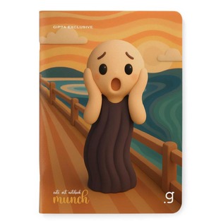 UNIPAP GIPTA ΤΕΤΡΑΔΙΟ ΚΑΡΦΙΤΣΑ 17x25cm 40φ CUTE ART MUNCH Η ΚΡΑΥΓΗ 35587