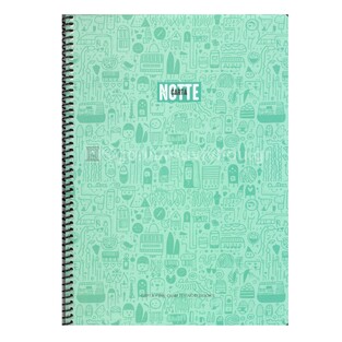 UNIPAP GIPTA ΤΕΤΡΑΔΙΟ ΣΠΙΡΑΛ A4 (21x29,7cm) 2 ΘΕΜΑΤΩΝ 50φ ΠΕΡΦΟΡΕ NOTTE ΠΡΑΣΙΝΟ 35741