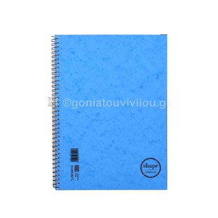 SHAPE ΤΕΤΡΑΔΙΟ ΣΠΙΡΑΛ A4 (21x29,7cm) 3 ΘΕΜΑΤΩΝ 90φ PRESPAN ΓΑΛΑΖΙΟ PRESPANA43