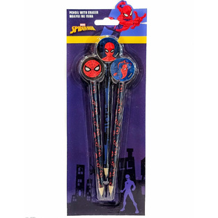 ΜΟΛΥΒΙ ΜΕ ΓΟΜΑ TOPPER ΣΕ BLISTER 3τεμ SPIDERMAN 508763