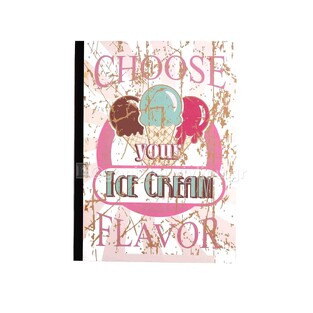 ADBOOK VIVID ΤΕΤΡΑΔΙΟ ΔΕΜΕΝΟ ΡΑΦΤΟ A4 (21x29cm) 2 ΘΕΜΩΤΩΝ VIVID CHOOSE YOUR ICE CREAM 64φ ΣΜ1022