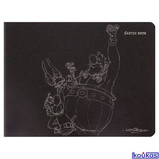 CLAIREFONTAINE SKETCH BOOK ΜΑΥΡΟ ΕΞΩΦΥΛΛΟ 16x21cm 90gr 30φ ASTERIX OBELIX (ΑΝΟΙΓΜΑ ΣΤΟ ΠΛΑΙ) 32813001