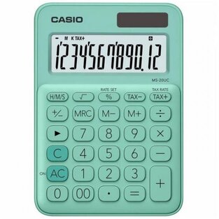 CASIO MS 20UC ΑΡΙΘΜΟΜΗΧΑΝΗ MY STYLE COLOR 12 ΨΗΦΙΩΝ ΜΠΑΤΑΡΙΑ ΗΛΙΑΚΟ ΠΡΑΣΙΝΗ 6MS20UCGN