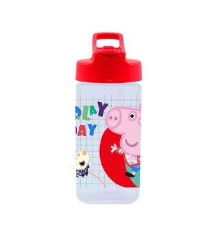 ΠΑΓΟΥΡΙ TRITAN ΠΛΑΣΤΙΚΟ ΔΙΑΦΑΝΟ 450ML PEPPA PIG GEORGE ΜΕ ΚΟΚΚΙΝΟ ΚΑΠΑΚΙ 000482519