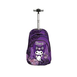 SANRIO ΣΧΟΛΙΚΗ ΤΣΑΝΤΑ ΣΑΚΙΔΙΟ TROLLEY ΤΡΟΛΕΙ ΔΗΜΟΤΙΚΟΥ PURPLE KUROMI 252253