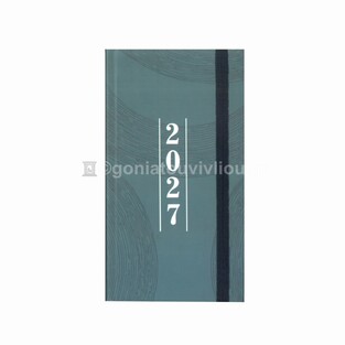 2027 ΗΜΕΡΟΛΟΓΙΟ ΕΒΔΟΜΑΔΙΑΙΟ ΑΤΖΕΝΤΑ 8x16cm MONOCHROME ΜΠΛΕ ΜΕ ΛΑΣΤΙΧΟ 587889 (TESORO)