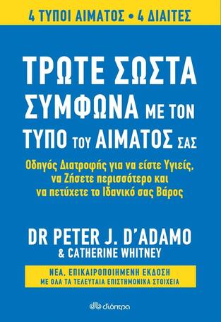 ΤΡΩΤΕ ΣΩΣΤΑ ΣΥΜΦΩΝΑ ΜΕ ΤΟΝ ΤΥΠΟ ΤΟΥ ΑΙΜΑΤΟΣ ΣΑΣ (ADAMO / WHITNEY) (ΝΕΑ ΕΠΙΚΑΙΡΟΠΟΙΗΜΕΝΗ ΕΚΔΟΣΗ)