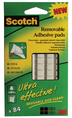 3M SCOTCH TACK REMOVABLE ΠΛΑΣΤΕΛΙΝΗ ADHESIVE PANDS 36τεμ