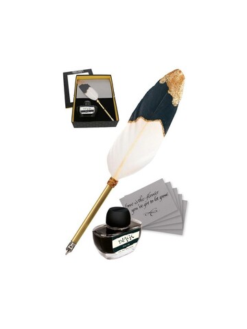 ONLINE ΣΕΤ ΚΟΝΔΥΛΟΦΟΡΟΣ ΧΡΥΣΟΣ ΜΕ ΦΤΕΡΟ ΚΑΙ 1 ΜΠΟΥΚΑΛΙ ΜΕΛΑΝΙ ΜΑΥΡΟ 17128