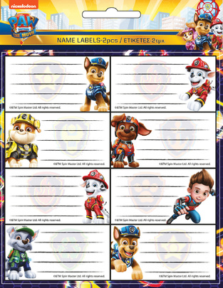 GIM ΕΤΙΚΕΤΕΣ ΤΕΤΡΑΔΙΩΝ 2τεμ PAW PATROL MOVIE 77400646