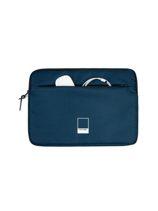 OSAMA PANTONE ΤΣΑΝΤΑ ΓΙΑ LAPTOP 14 ΙΝΤΣΩΝ ΜΕ ΦΕΡΜΟΥΑΡ 2 ΘΕΣΕΩΝ 38x27cm ΣΚΟΥΡΟ ΜΠΛΕ PT84039367