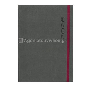 2026 ΗΜΕΡΟΛΟΓΙΟ ΕΒΔΟΜΑΔΙΑΙΟ ΥΠΟΚΙΤΡΙΝΟ 17x24cm FUNKY FLEXY ΓΚΡΙ ΣΚΟΥΡΟ ΜΕ ΛΑΣΤΙΧΟ 40 (ΠΛΑΝΟΓΡΑΜΜΑ)