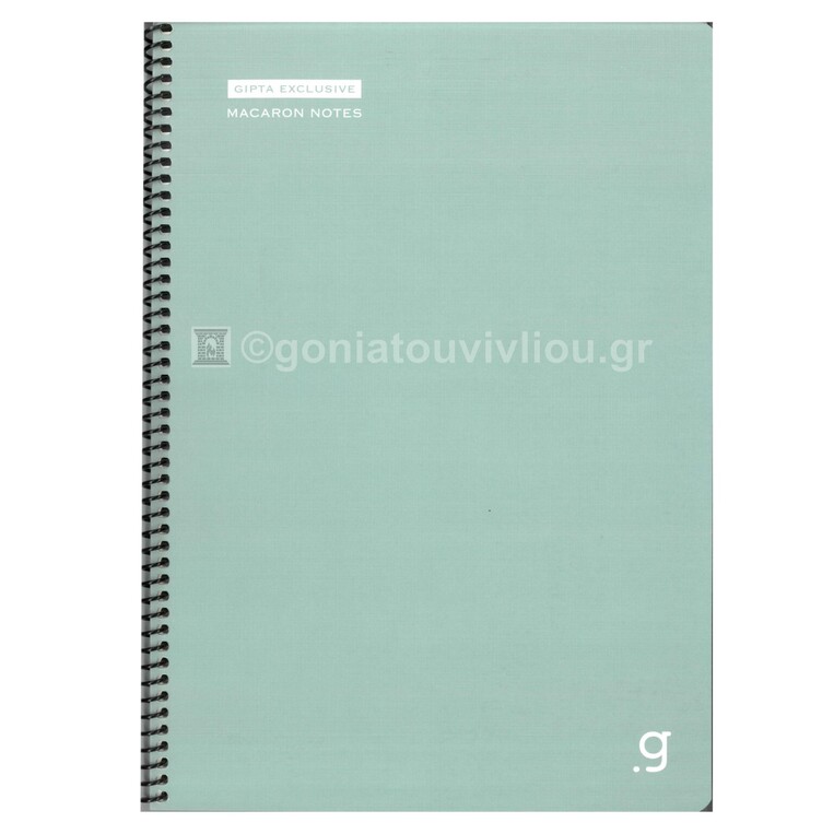UNIPAP GIPTA ΤΕΤΡΑΔΙΟ ΣΠΙΡΑΛ A4 (21x29,7cm) 2 ΘΕΜΑΤΩΝ 50φ ΠΕΡΦΟΡΕ MACARON ΠΡΑΣΙΝΟ 35701