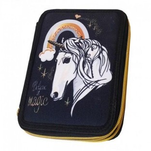 BACK ME UP BMU ΚΑΣΕΤΙΝΑ ΤΕΤΡΑΓΩΝΗ ΔΙΠΛΗ ΓΕΜΑΤΗ MAGIC UNICORN ΜΑΥΡΗ ΜΕ ΜΟΝΟΚΕΡΟ ΑΣΠΡΟ ΧΡΥΣΟ 35703100