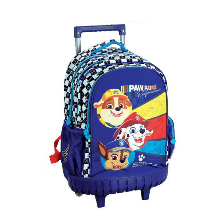 GIM ΣΧΟΛΙΚΗ ΤΣΑΝΤΑ ΣΑΚΙΔΙΟ TROLLEY ΤΡΟΛΕΙ ΔΗΜΟΤΙΚΟΥ 3 ΘΗΚΕΣ PAW PATROL RACING 334 68078