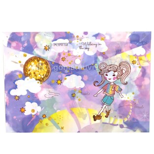 MINIMAL PRESPAN ΠΛΑΣΤΙΚΟΣ ΦΑΚΕΛΟΣ ΜΕ ΚΟΥΜΠΙ A4 (21x29,7cm) PEPITTA RAINBOW WALK WALKING IN THE SKY 43088