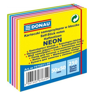 DONAU ΑΥΤΟΚΟΛΛΗΤΑ ΧΑΡΤΑΚΙΑ ΣΗΜΕΙΩΣΕΩΝ ΚΥΒΟΣ MINI 5x5cm NEON ΧΡΩΜΑΤΙΣΤΟΣ ΚΙΤΡΙΝΕΣ ΑΠΟΧΡΩΣΕΙΣ 250φ 757501199