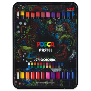 UNIBALL POSCA PASTEL ΚΡΑΓΙΟΝΙΑ ΣΕΤ 24 ΧΡΩΜΑΤΑ