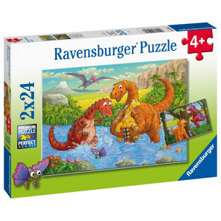 RAVENSBURGER ΠΑΖΛ 2x24τεμ ΜΙΚΡΟΙ ΔΕΙΝΟΣΑΥΡΟΙ 05030