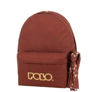 POLO ΣΧΟΛΙΚΗ ΤΣΑΝΤΑ ΣΑΚΙΔΙΟ ΠΛΑΤΗΣ ΜΕ ΜΑΝΤΗΛΙ 23lt ΜΠΟΡΝΤΟ ΜΕ ΧΡΥΣΑΦΙ ΓΡΑΜΜΑΤΑ 901135 3576