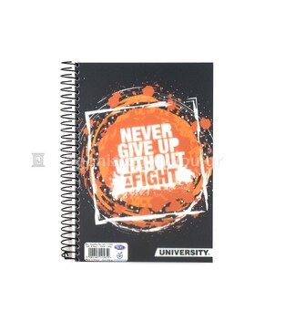 SKAG ΤΕΤΡΑΔΙΟ ΣΠΙΡΑΛ 17x25mm 5 ΘΕΜΑΤΩΝ 150φ SUPER UNIVERSITY NEVER GIVE UP