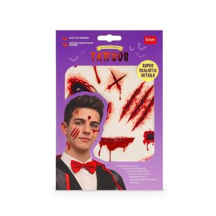 LEGAMI HALLOWEEN CREEPY TATTOOS ΤΑΤΟΥΑΖ SCAR FACE SFT0001