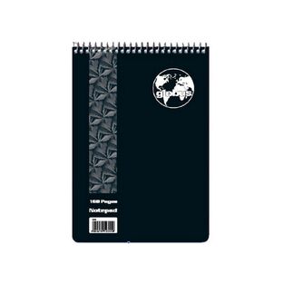 GLOBUS ΜΠΛΟΚ ΣΠΙΡΑΛ 14x21cm 80φ ΡΙΓΕ CLASSIC ΜΑΥΡΟ G162