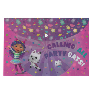 ΦΑΚΕΛΟΣ ΜΕ ΚΟΥΜΠΙ ΠΛΑΣΤΙΚΟΣ A4 (21x29,7cm) GABBYS DOLLHOUSE 574109