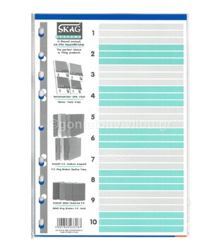 SKAG SYSTEMS ΔΙΑΧΩΡΙΣΤΙΚΟ ΕΥΡΕΤΗΡΙΟ ΠΛΑΣΤΙΚΟ ΧΡΩΜΑΤΙΣΤΟ 17Χ25 5Φ