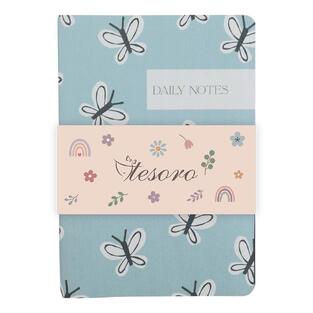 TESORO ΣΗΜΕΙΩΜΑΤΑΡΙΟ FLEXI VIBE 14x20cm 96φ ΜΕ ΓΑΛΑΖΙΟ ΜΕ ΠΕΤΑΛΟΥΔΕΣ 582411