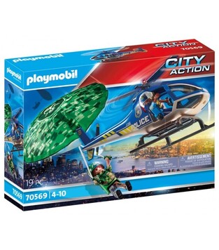 PLAYMOBIL CITY ACTION ΕΝΑΕΡΙΑ ΑΣΤΥΝΟΜΙΚΗ ΚΑΤΑΔΙΩΞΗ 70569