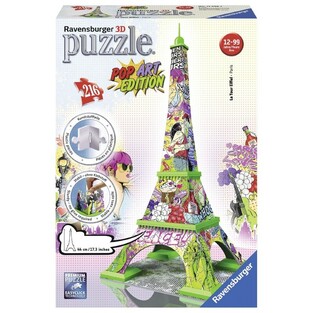 RAVENSBURGER 3D (ΤΡΙΣΔΙΑΣΤΑΤΟ) ΠΑΖΛ 216 ΤΕΜΑΧΙΩΝ LA TOUR EIFFEL Ο ΠΥΡΓΟΣ ΤΟΥ ΑΙΦΕΛ POP ART ΕΚΔΟΣΗ 125982