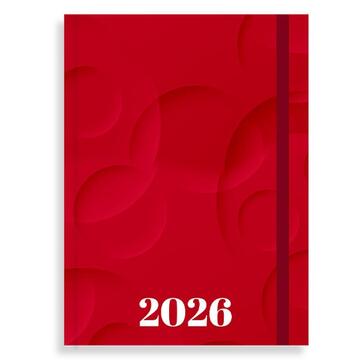 2026 ΗΜΕΡΟΛΟΓΙΟ ΗΜΕΡΗΣΙΟ 14x20cm MONOCHROME ΜΕ ΛΑΣΤΙΧΟ ΚΟΚΚΙΝΟ 587120 (TESORO)