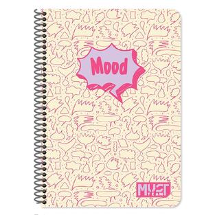 MUST TEAM ΤΕΤΡΑΔΙΟ ΣΠΙΡΑΛ A4 (21x29,7cm) 3 ΘΕΜΑΤΩΝ QUOTES 90φ MOOD 587345