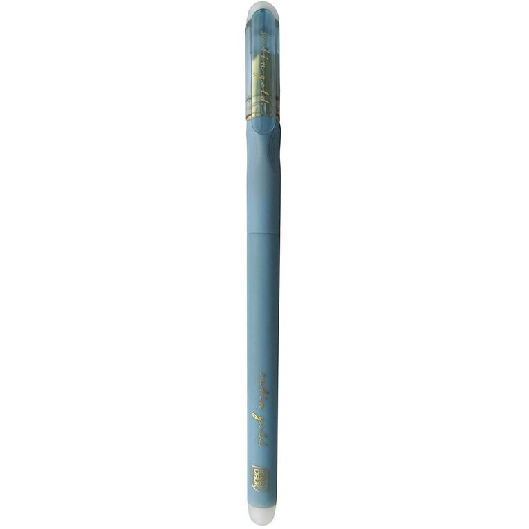 INTERDRUK ΣΤΥΛΟ ΠΟΥ ΣΒΗΝΕΙ GEL 0.5mm SATIN GOLD ΜΠΛΕ (ΜΠΛΕ ΜΕΛΑΝΙ) 350190
