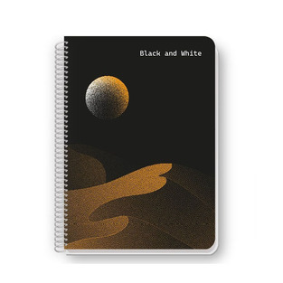 BLACK AND WHITE ΤΕΤΡΑΔΙΟ ΣΠΙΡΑΛ A4 (21x29,7cm) 2 ΘΕΜΑΤΩΝ 60φ MOONLIGHT ΠΟΡΤΟΚΑΛΙ 15719