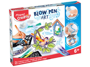 MAPED CREATIV BLOW PEN ART 6 ΧΡΩΜΑΤΑ ΜΑΡΚΑΔΟΡΟΙ ΑΕΡΟΣ ΜΕ ΛΑΣΤΙΧΟ ΣΤΕΝΣΙΛ ΣΠΟΥΡΓΙΤΑΚΙ 846716