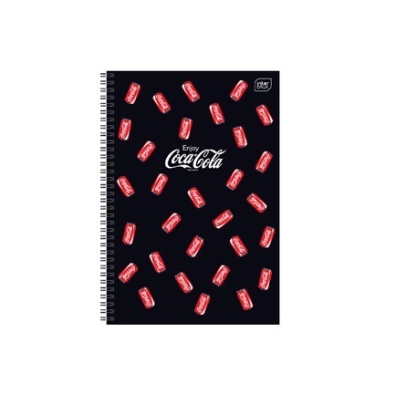 INTERDRUK ΤΕΤΡΑΔΙΟ ΣΠΙΡΑΛ A4 (21x29,7cm) 3 ΘΕΜΑΤΩΝ 90φ COCA COLA ENJOY ΜΑΥΡΟ