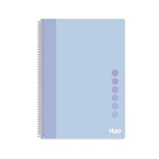 SKAG ΤΕΤΡΑΔΙΟ ΣΠΙΡΑΛ 17x25cm 3 ΘΕΜΑΤΩΝ 90φ PASTEL VIBE ΜΩΒ 312899
