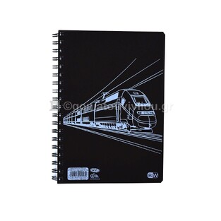 SKAG ΤΕΤΡΑΔΙΟ ΣΠΙΡΑΛ 17x25cm 3 ΘΕΜΑΤΩΝ 90φ BLACK AND WHITE ΤΡΕΝΟ 292535