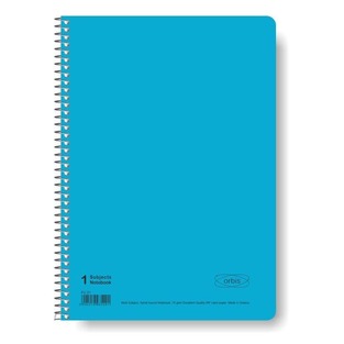 ORBIS ΤΕΤΡΑΔΙΟ ΣΠΙΡΑΛ Α4 (21x29,7cm) 1 ΘΕΜΑΤΟΣ 30φ FLUO ΜΠΛΕ FU10