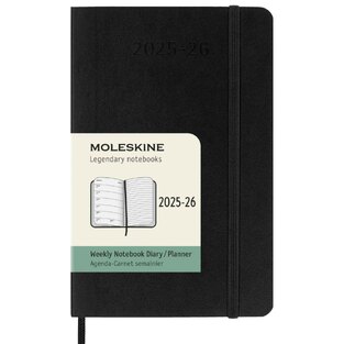 2025 2026 ΗΜΕΡΟΛΟΓΙΟ MOLESKINE POCKET (9x14cm) SOFT COVER BLACK WEEKLY DIARY (ΕΒΔΟΜΑΔΙΑΙΟ ΗΜΕΡΟΛΟΓΙΟ 18ΜΗΝΟ)