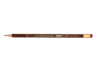 FABER CASTELL ΜΟΛΥΒΙ ΜΕ ΓΟΜΑ DESSIN 2001 ΚΟΚΚΙΝΟ ΧΡΥΣΟ HB 112100