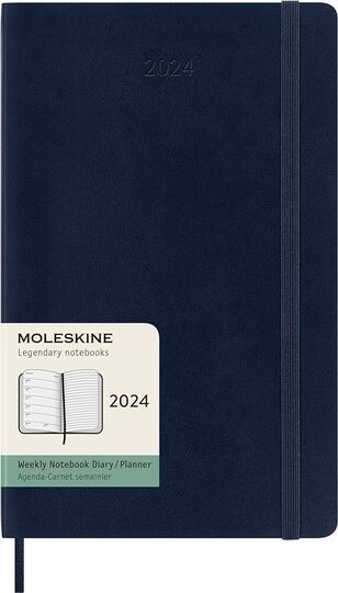 2024 ΗΜΕΡΟΛΟΓΙΟ MOLESKINE LARGE (13x21cm) SOFT COVER SAPPHIRE BLUE WEEKLY DIARY (ΕΒΔΟΜΑΔΙΑΙΟ ΗΜΕΡΟΛΟΓΙΟ ΕΤΟΥΣ)