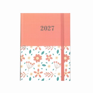 2027 ΗΜΕΡΟΛΟΓΙΟ ΗΜΕΡΗΣΙΟ 12x17cm BLOSSOM ΠΟΡΤΟΚΑΛΙ ΜΕ ΛΑΣΤΙΧΟ 587885 (TESORO)