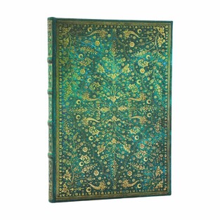 PAPERBLANKS HARDCOVER ΣΗΜΕΙΩΜΑΤΑΡΙΟ MIDI (13x18cm) EMERALD FLOWER LINED (ΡΙΓΕ) PB13151