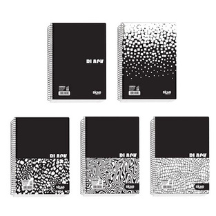 SKAG ΣΗΜΕΙΩΜΑΤΑΡΙΟ ΣΠΙΡΑΛ Α6 10,5x14,5 60φ 80gr BLACK AND WHITE 296854